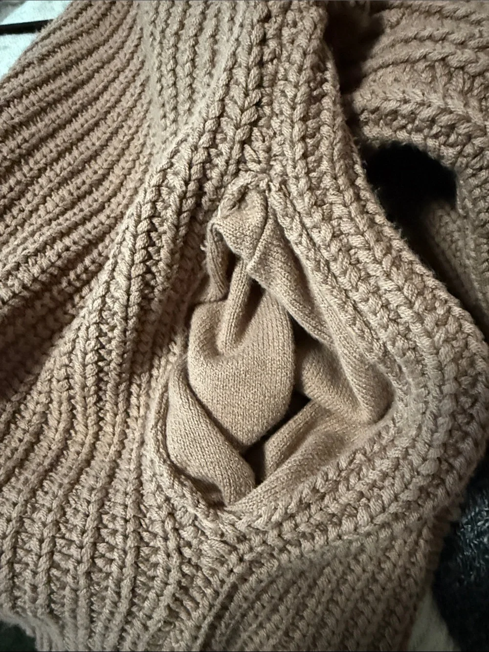 Free People Chunky Rib-Knit Button Cardigan - Brown